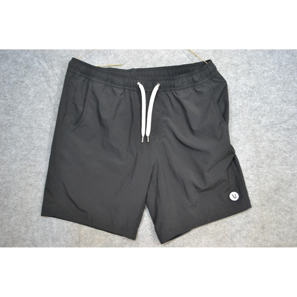 Vuori Kore Shorts Mens L Black 7" Lined Drawstring Elastic Athletic Gym V302